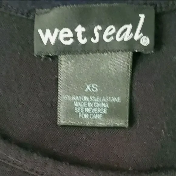 Wet Seal Junior's Black Fitted Wide Strap Sun Dress Size XS - Picture 5 of 6